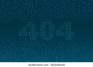 Abstract code as error 404. Digital computer code. Data transfer concepts in internet. Graphic concept for your design.