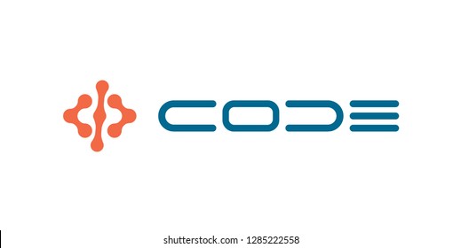 Abstract Code Icon Logo Design