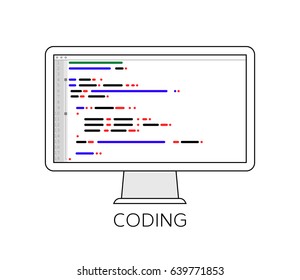 Abstract Coding in a Monitor | EPS10 Vector