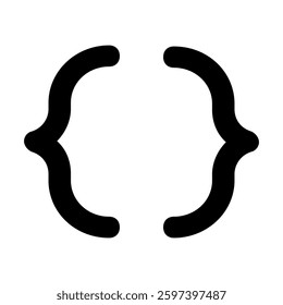 abstract coding Shape line icon 