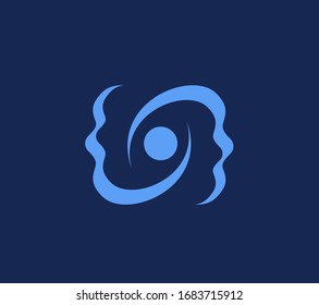 Abstract coding symbol. Vector design template.