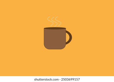 Abstract Coffe mug Flat Vector illustration mockup graphics for T-shirts, posters, and greeting card  designs