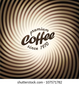 Abstract Coffee Background Design Template. Vector, EPS10