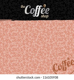 Abstract coffee background design template.