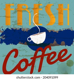 abstract coffee background, design template, grungy, with strokes and splashes