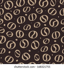 Abstract Coffee background. Seamless Vector Illustration.