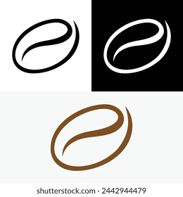 Abstract Coffee Bean Cafe Logo