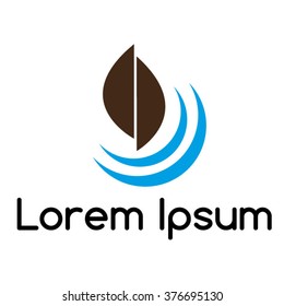 Abstract Coffee bean icon-logo
