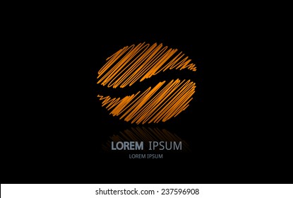 Abstract coffee bean logo. Vector logotype design.