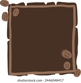 Abstract coffee beans frame for decoration on coffee cafe and drinks concept.