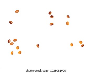 Abstract coffee beans pattern. Creative modern design. Isolated. Vector illustration for invitation, card, celebration, party, carnival, festive holiday and Your project.