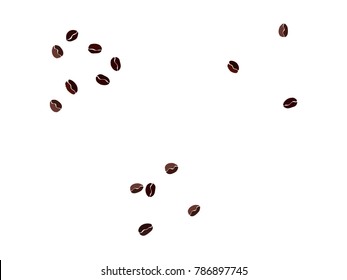 Abstract coffee beans pattern. Creative modern design. Isolated. Vector illustration for invitation, card, celebration, party, carnival, festive holiday and Your project.