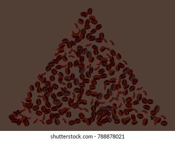 Abstract coffee beans pattern. Creative modern design. Gentle pastel Background. Vector illustration for invitation, card, celebration, party, carnival, festive holiday and Your project.