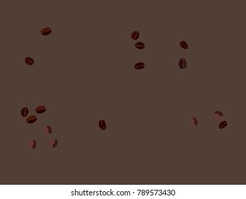 Abstract coffee beans pattern. Creative modern design. Gentle pastel Background. Vector illustration for invitation, card, celebration, party, carnival, festive holiday and Your project.