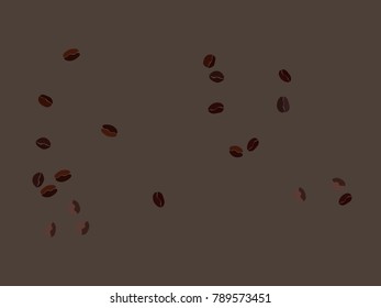 Abstract coffee beans pattern. Creative modern design. Gentle pastel Background. Vector illustration for invitation, card, celebration, party, carnival, festive holiday and Your project.
