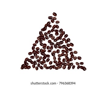 Abstract coffee beans pattern. Creative modern design. Isolated. Vector illustration for invitation, card, celebration, party, carnival, festive holiday and Your project.