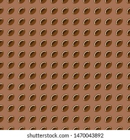 Abstract coffee beans seamless pattern. Minimal art food illustration