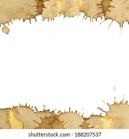 Abstract Coffee Border, Vector Illustration