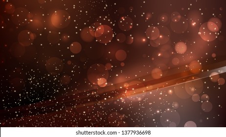 Abstract Coffee Brown Blurred Lights Background Vector