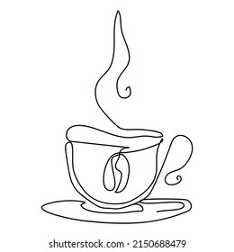 
Café abstracto. Dibujo continuo de una línea. Dibujo creativo de líneas abstractas. La figura femenina de la moda de la belleza. Diseño minimalista vectorial para arte de pared, impresión, postal, afiche.