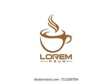 abstract coffee cup logo 