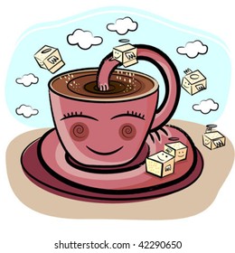 abstract coffee design