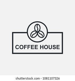 Abstract coffee house logo. Trendy, modern and minimal coffee logo icon.