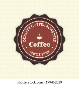 abstract coffee label on a special background