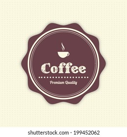 abstract coffee label on a special background