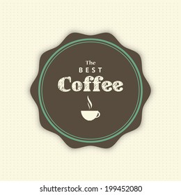 abstract coffee label on a special background