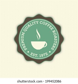 abstract coffee label on a special background