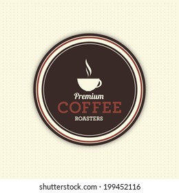 abstract coffee label on a special background