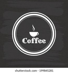 abstract coffee label on a special background