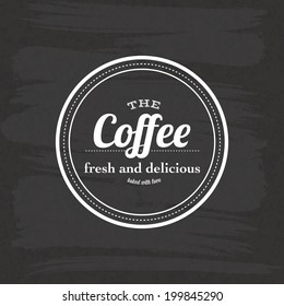abstract coffee label on a special background
