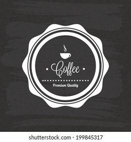 abstract coffee label on a special background