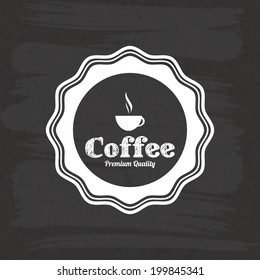 abstract coffee label on a special background