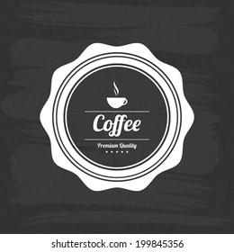 abstract coffee label on a special background