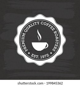 abstract coffee label on a special background