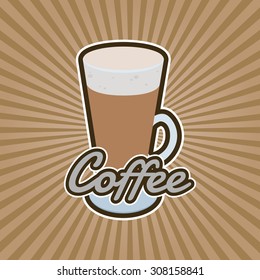Abstract coffee label on a special background