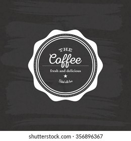 Abstract coffee label on a special background