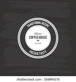 Abstract coffee label on a special background
