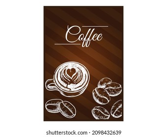 abstract coffee label vector illustration