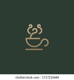 Abstract Coffee logo design vector template