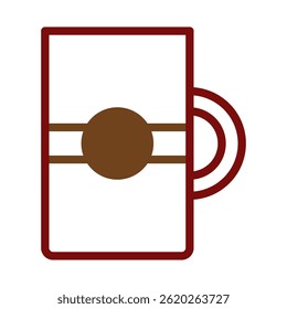 Abstract coffee mug with distinctive color scheme, showcasing minimalist design