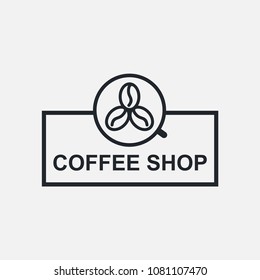 Abstract coffee shop logo. Trendy, modern and minimal coffee logo icon.