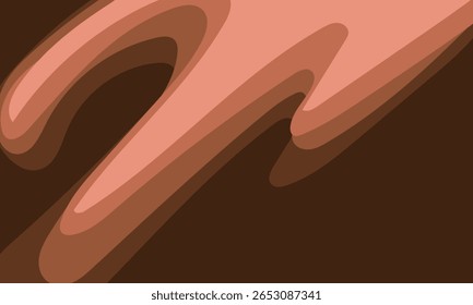 Abstract Coffee Splash Background with Rough Brown Textures