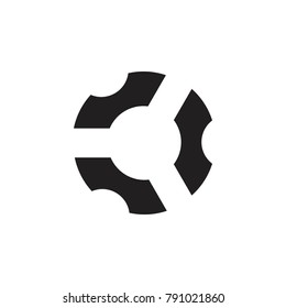 abstract cog machine symbol logo vector