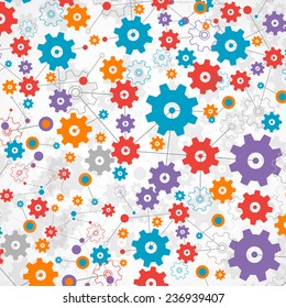 Abstract cogwheel background, technology theme for your business. Vector