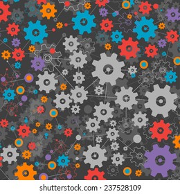 Abstract cogwheel background, technology theme for your business. Vector