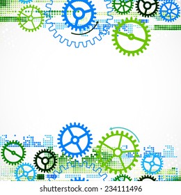 Abstract cogwheel technological background.